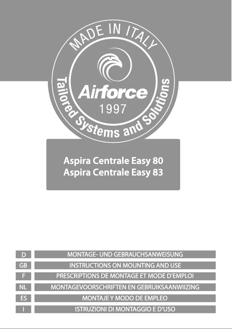 Página 1 del manual Manual de usuario Airforce Centrale Easy 80
