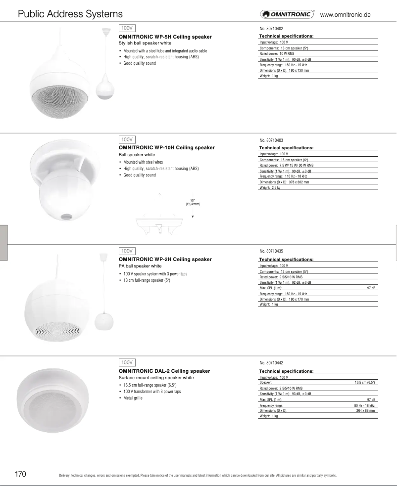 Page n°1 - Catalogue Omnitronic WP-2H