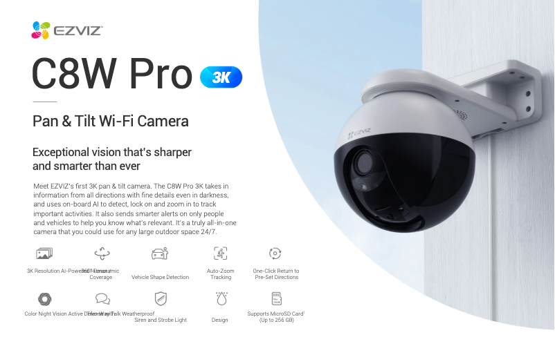 Page 1 de la notice Manuel utilisateur EZVIZ C8W Pro 3K