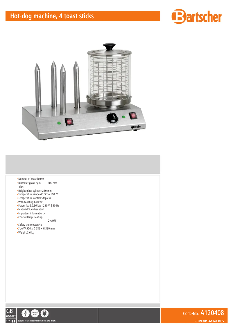 Image de la première page du manuel de l'appareil A120408