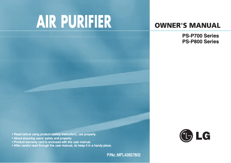 Image de la première page du manuel de l'appareil PS-P700WF