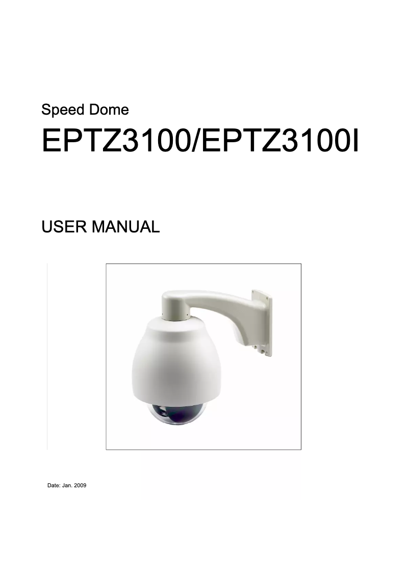 Page n°1 - Manuel utilisateur EverFocus EPTZ3100