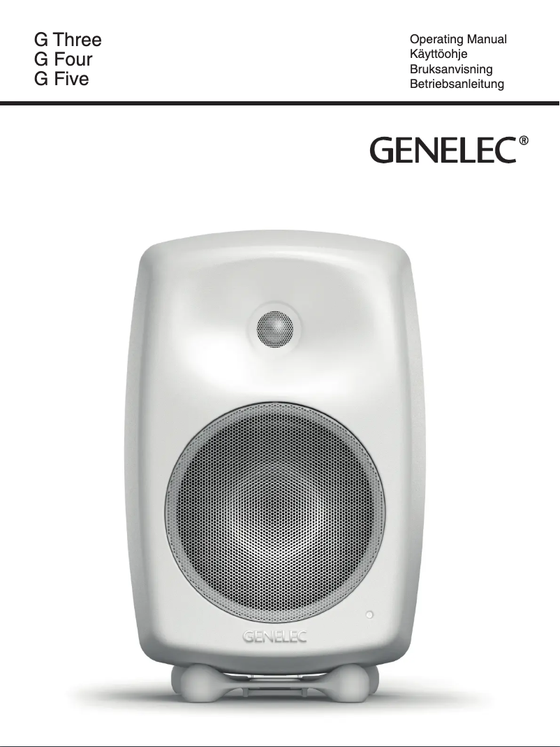 Page 1 de la notice Manuel utilisateur Genelec G3