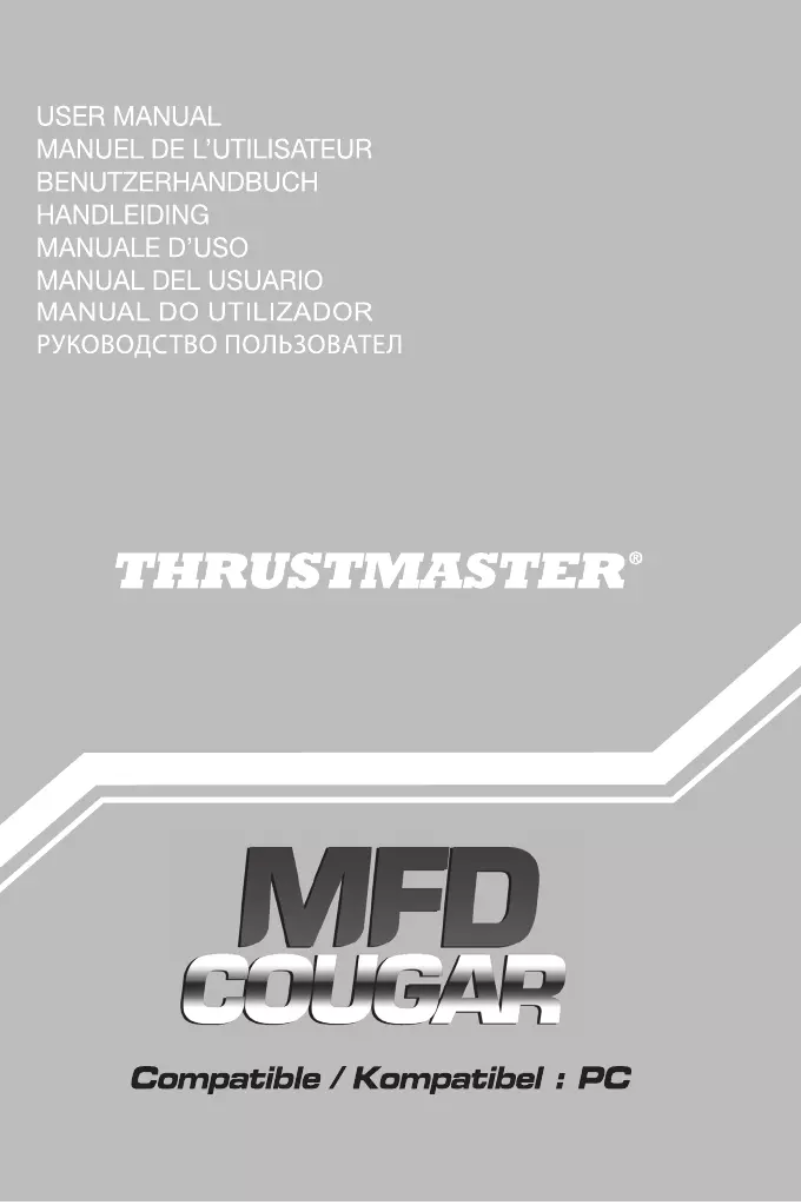 Page 1 de la notice Manuel utilisateur Thrustmaster MFD Cougar Pack