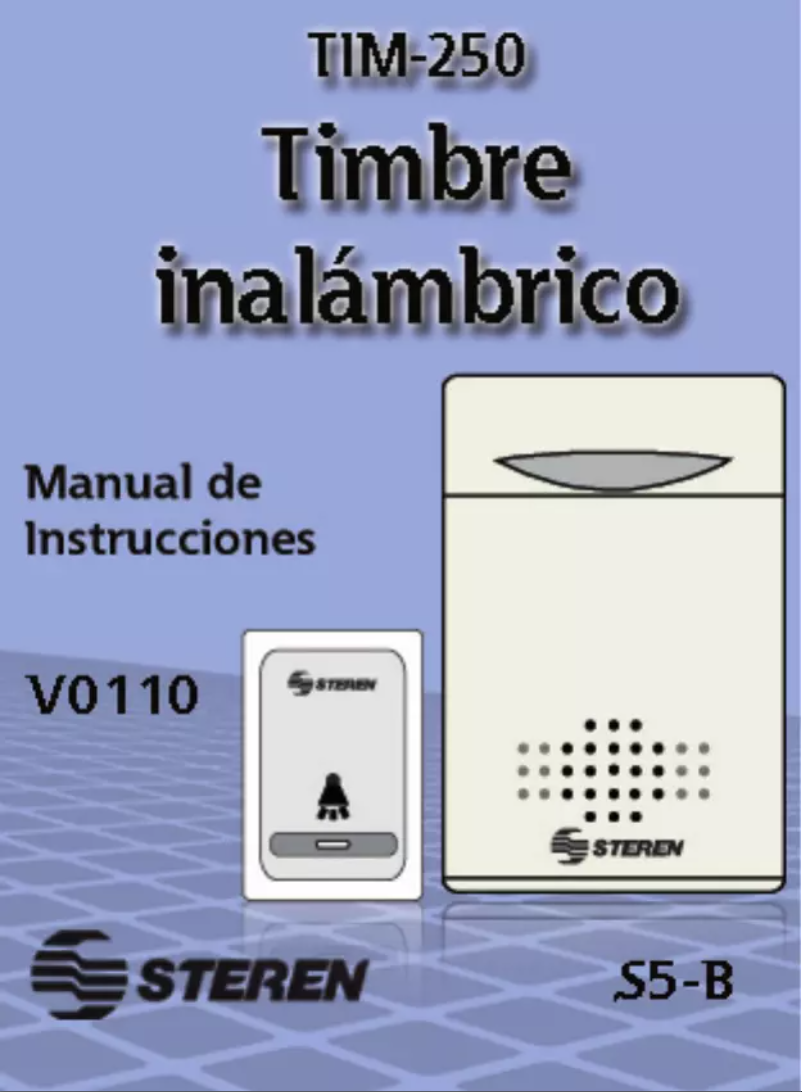 Page n°1 - Manuel utilisateur Steren TIM-250
