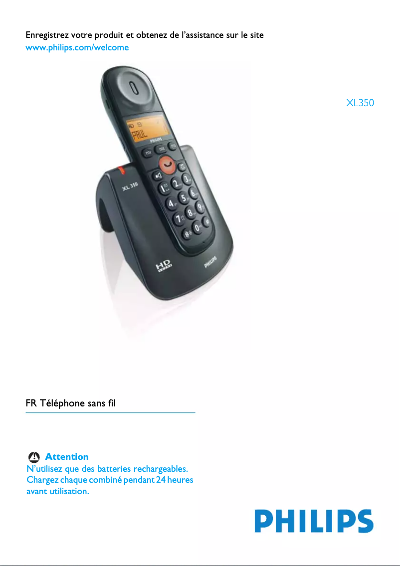Image de la première page du manuel de l'appareil XL350