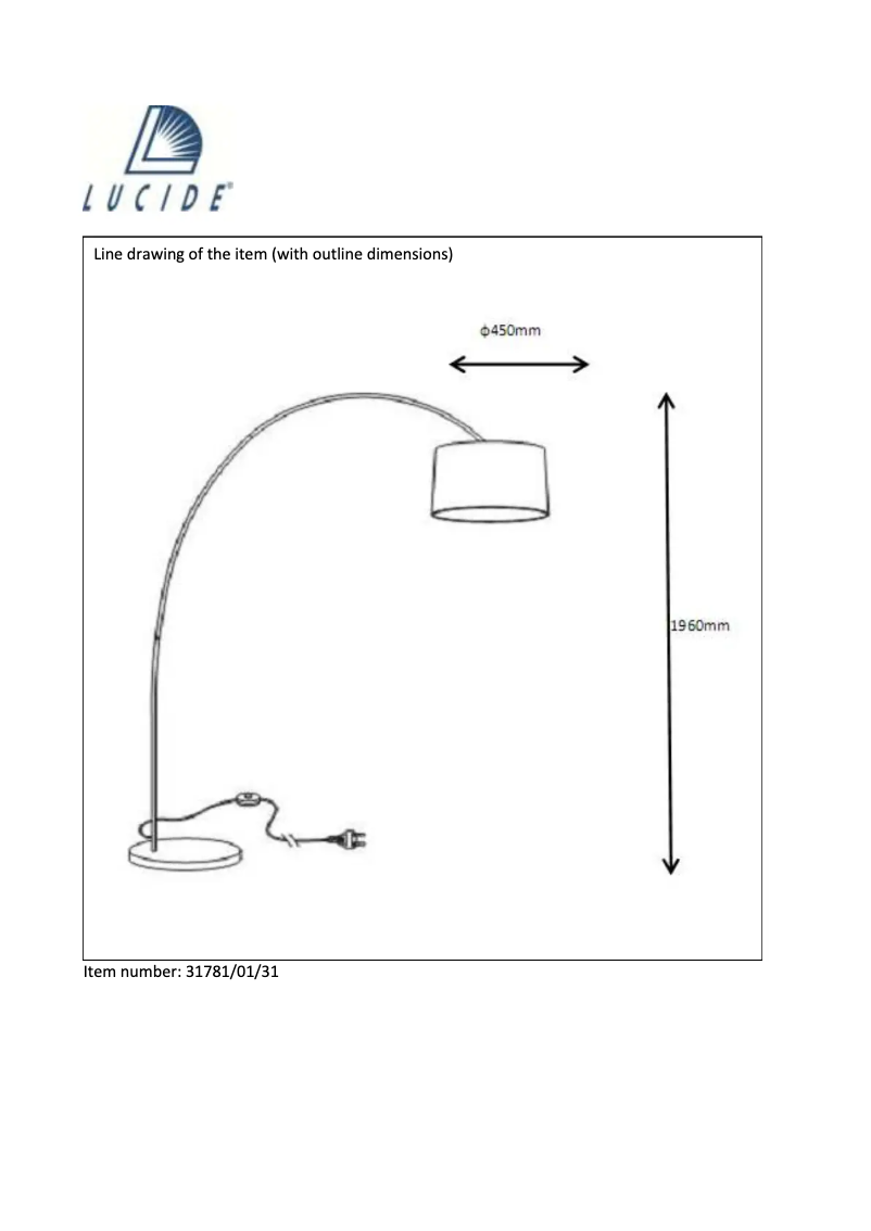Page 1 de la notice Manuel utilisateur Lucide Paxi