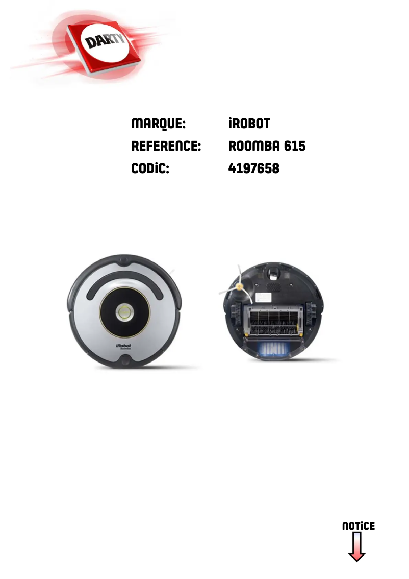 Página 1 del manual Manual de usuario iRobot Roomba 615