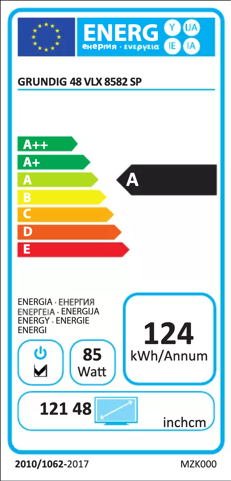 Page 1 de la notice Manuel utilisateur Grundig 48 VLX 8582 SP