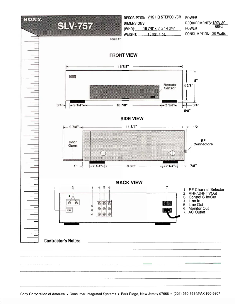 Image de la première page du manuel de l'appareil SLV-757
