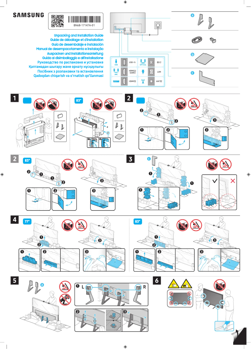 Page 1 de la notice Manuel utilisateur Samsung QN77S90CAP