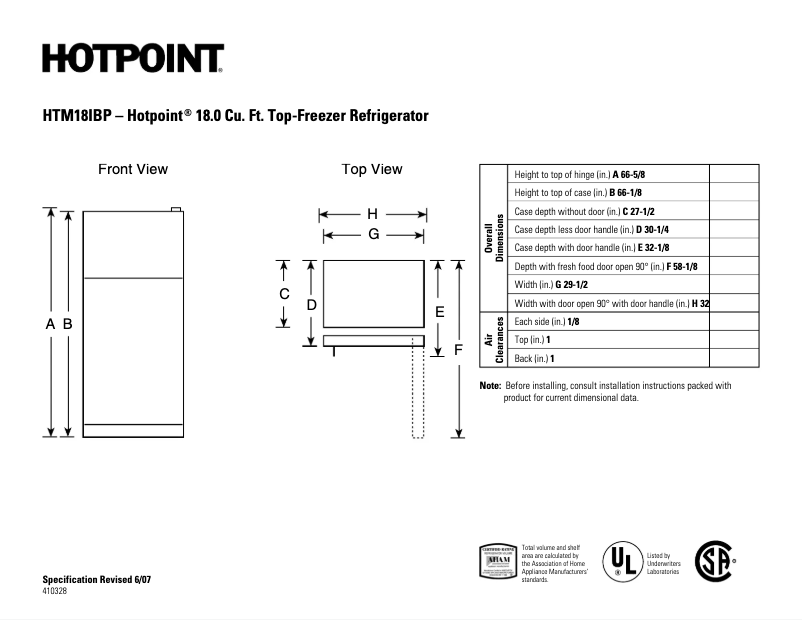 Image de la première page du manuel de l'appareil HTM18IBPSA