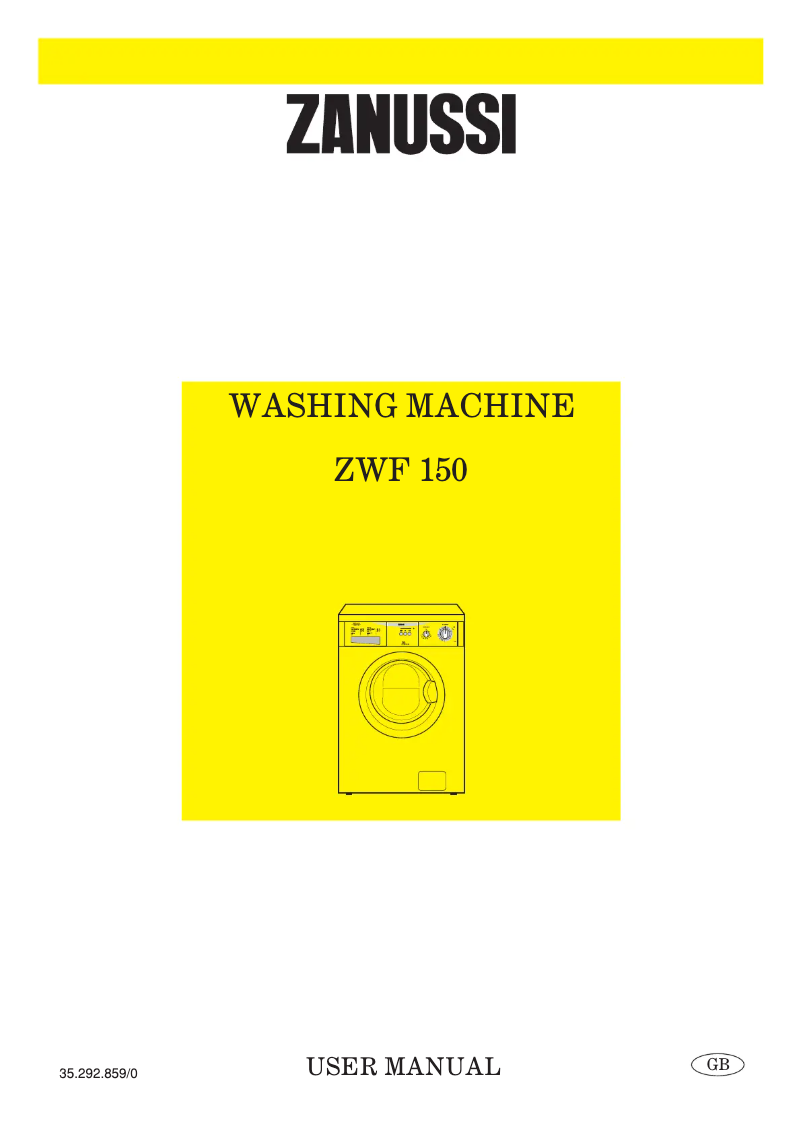 Page n°1 - Manuel utilisateur Zanussi ZWF150