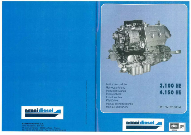 Page 1 de la notice Manuel utilisateur Nanni 4.150HE