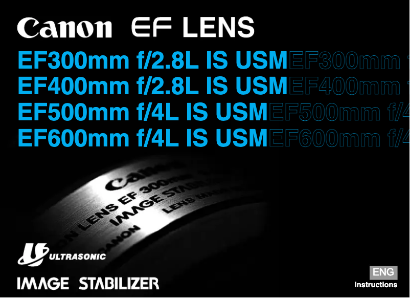 Image de la première page du manuel de l'appareil EF 600mm F4L IS USM