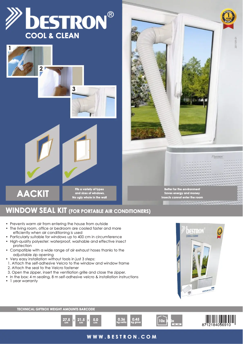 Page n°1 - Manuel utilisateur Bestron Cool & Clean AACKIT