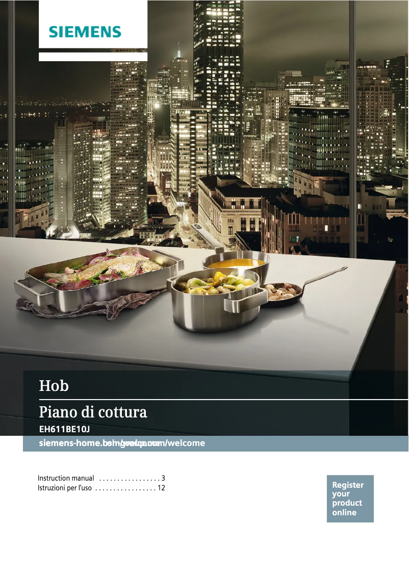 Página 1 del manual Manual de usuario Siemens EH611BE10J