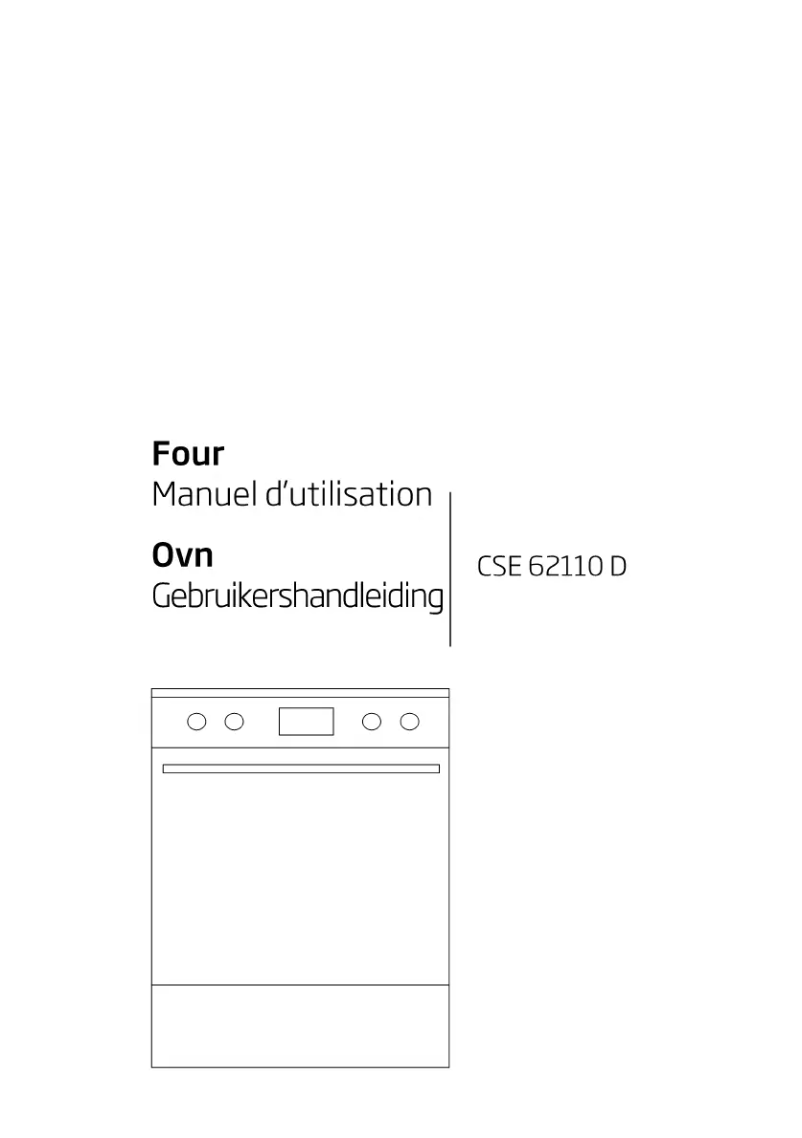 Page 1 de la notice Manuel utilisateur Beko CSE 62110