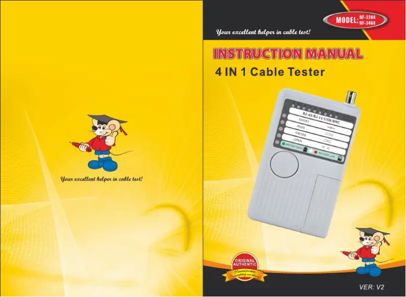 Page 1 de la notice Manuel utilisateur Noyafa NF-3468