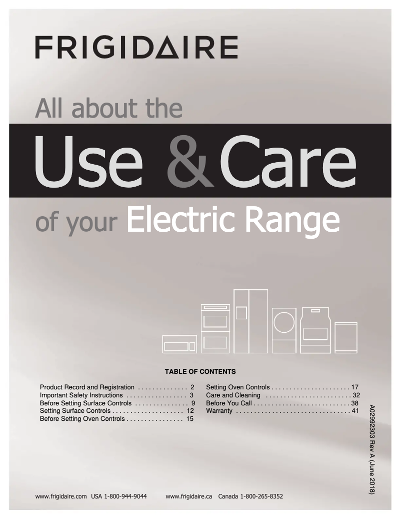 Page n°1 - Manuel utilisateur Frigidaire FPEH3077RF