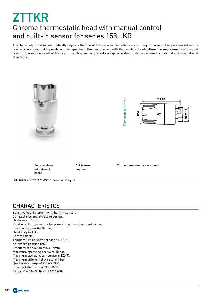 Page 1 de la notice Manuel utilisateur Fantini Cosmi ZTTKR