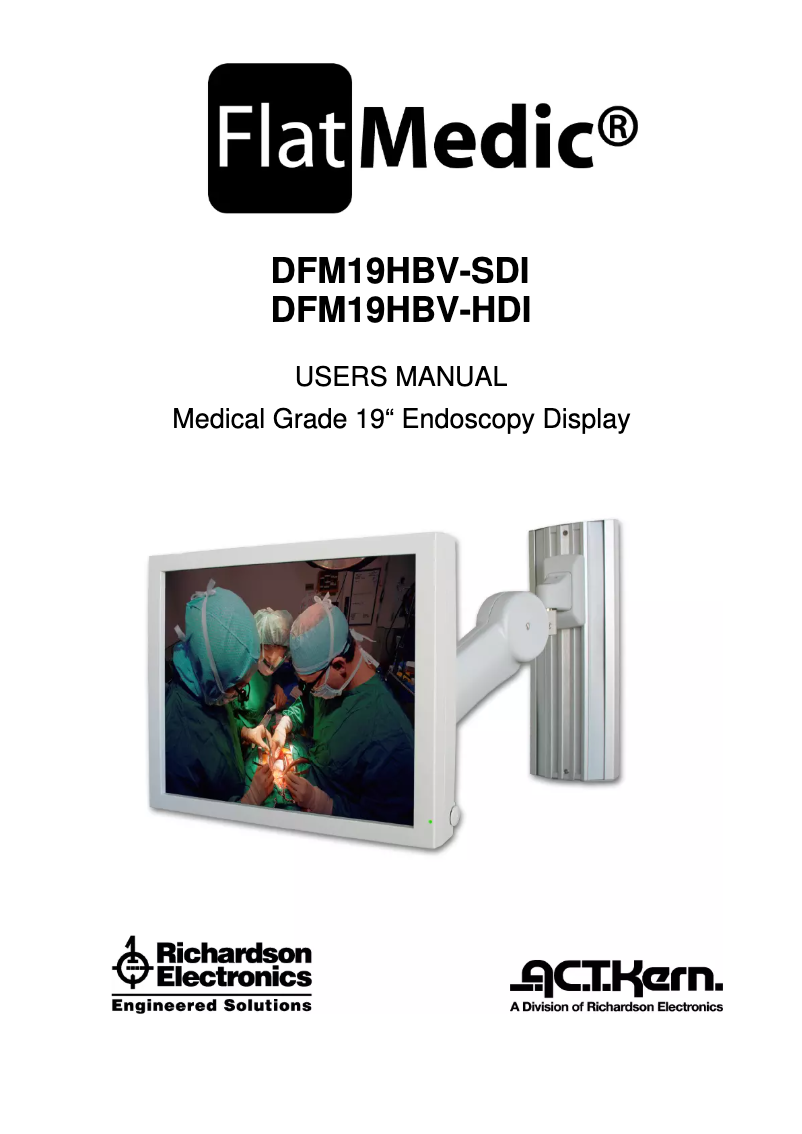 Page n°1 - Manuel utilisateur Canvys MD-DFM19-ENDO