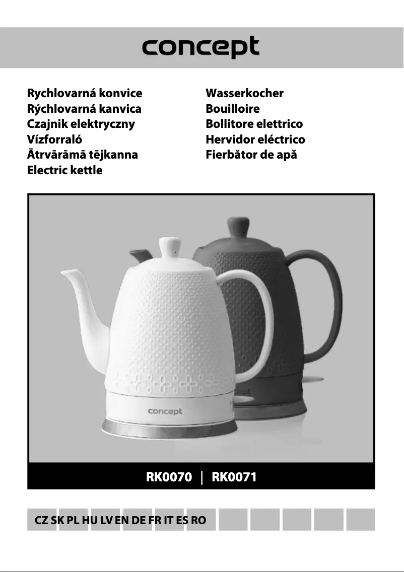 Page n°1 - Manuel utilisateur Concept RK0071