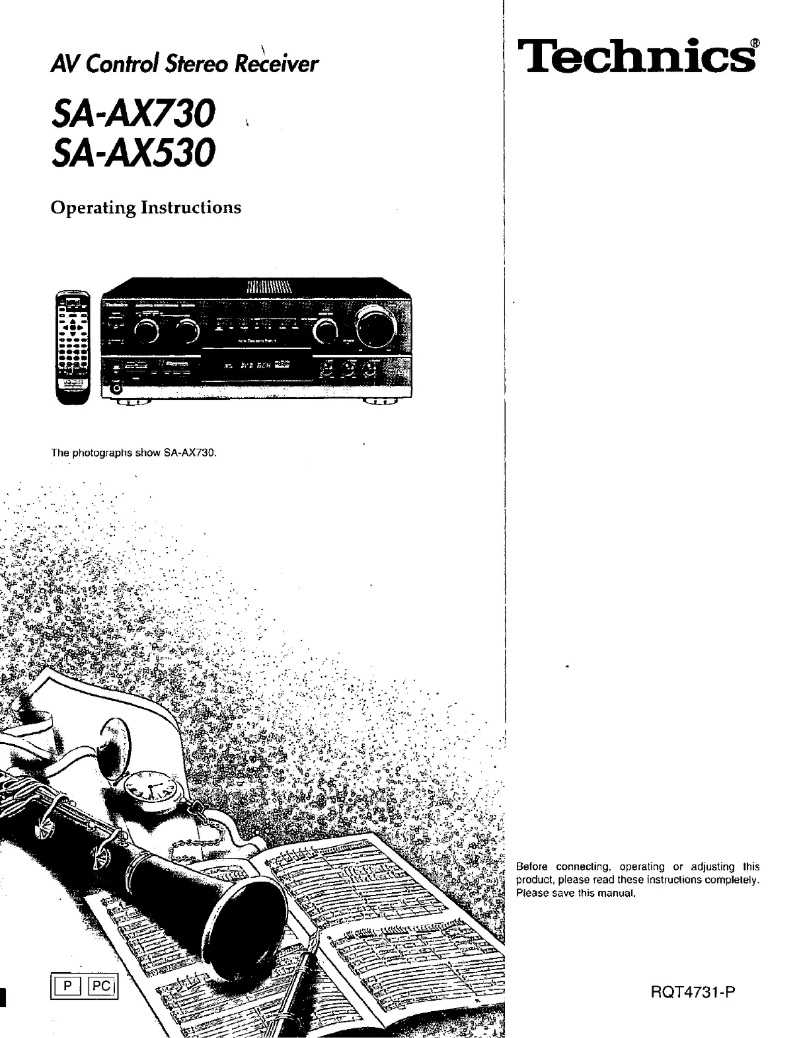 Image de la première page du manuel de l'appareil SA-AX530