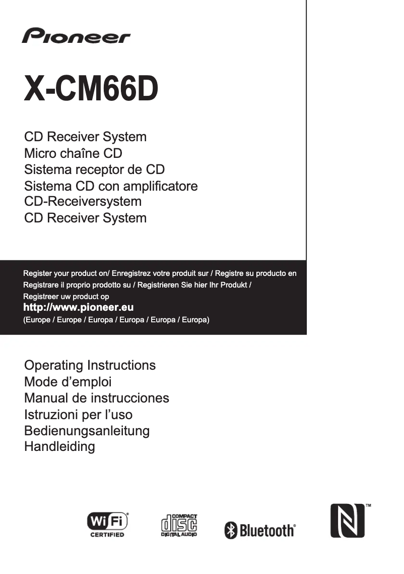 Page 1 de la notice Manuel utilisateur Pioneer X-CM66 Wit