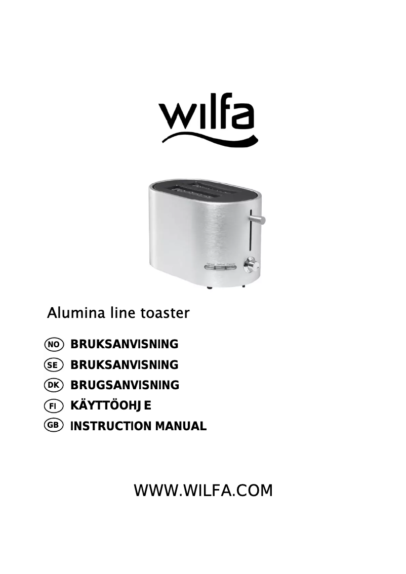 Page 1 de la notice Manuel utilisateur Wilfa Alumina Line