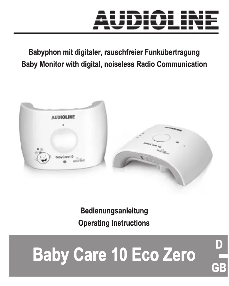 Page 1 de la notice Manuel utilisateur Audioline Baby Care 10 Eco Zero