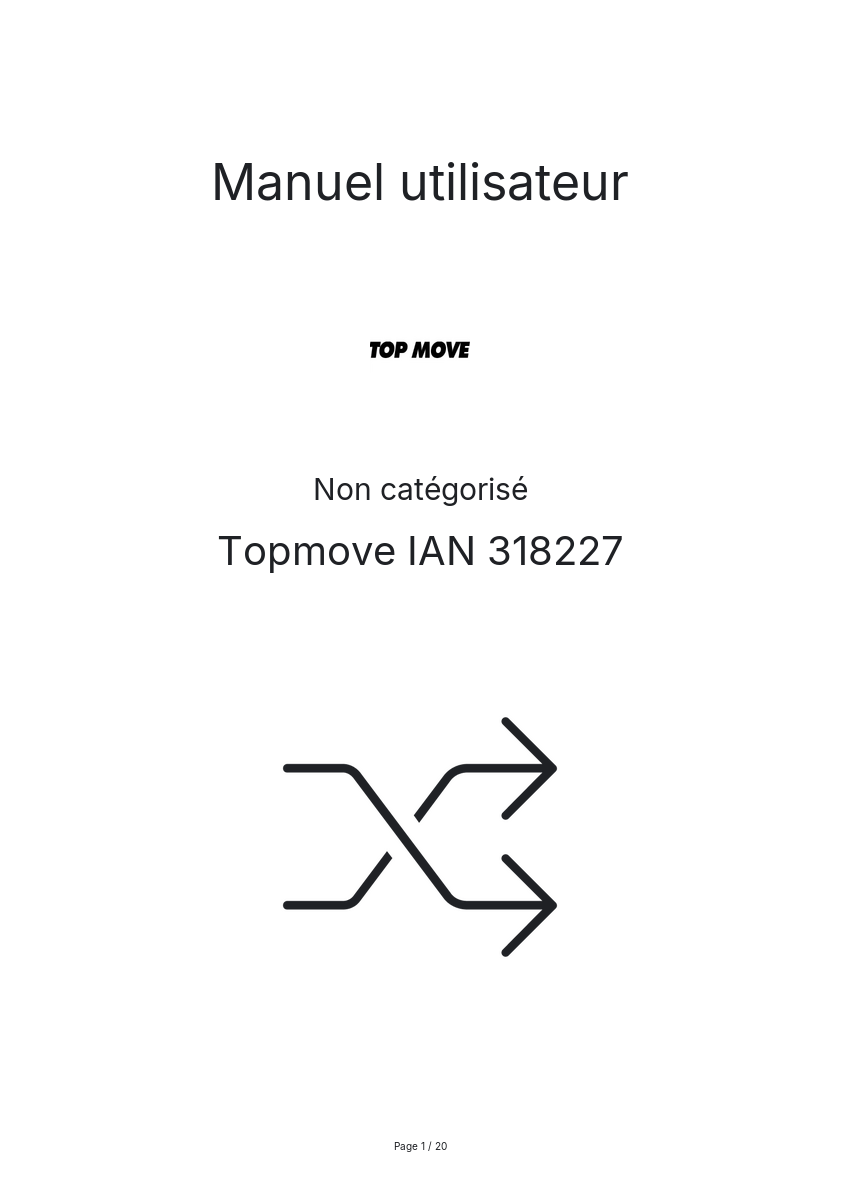 Page n°1 - Manuel utilisateur Topmove IAN 318227