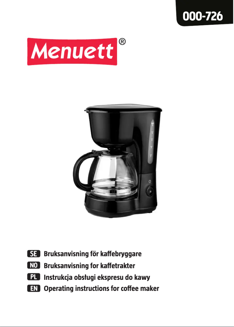 Página 1 del manual Manual de usuario Menuett 000-726