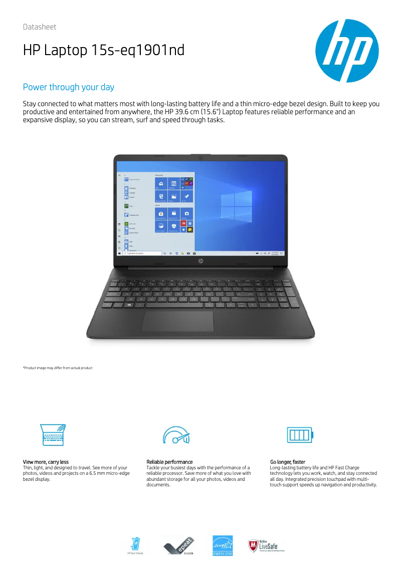 Page 1 de la notice Manuel utilisateur HP 15s-eq1901nd