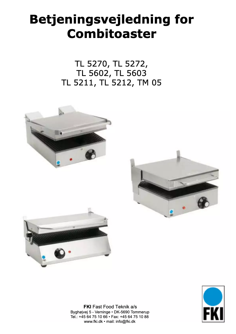 Page n°1 - Manuel utilisateur FKI TL 5603