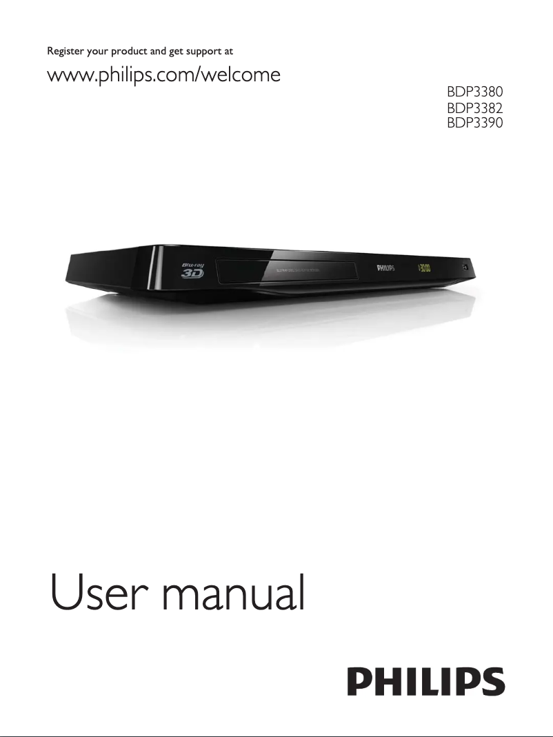Page n°1 - Manuel utilisateur Philips 3000 series BDP3380