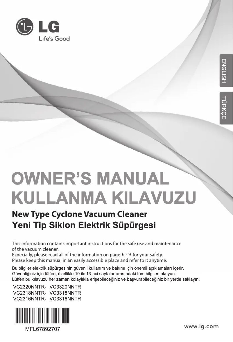 Page n°1 - Manuel utilisateur LG VC2020NNTR