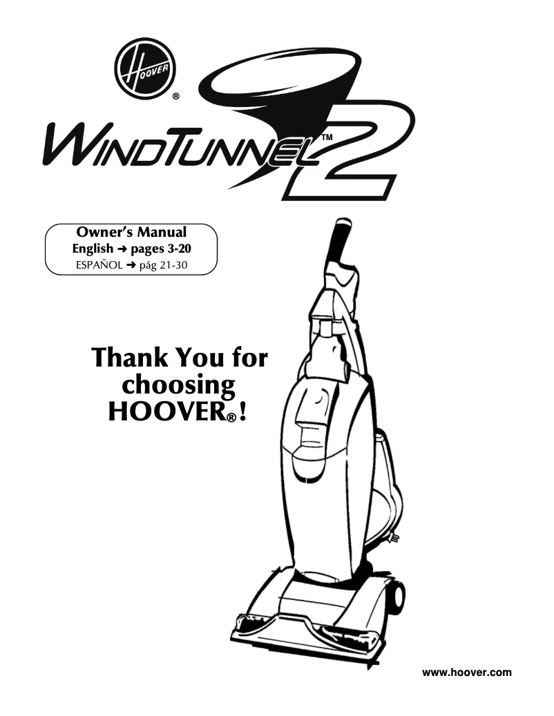 Page n°1 - Manuel utilisateur Hoover U8311900