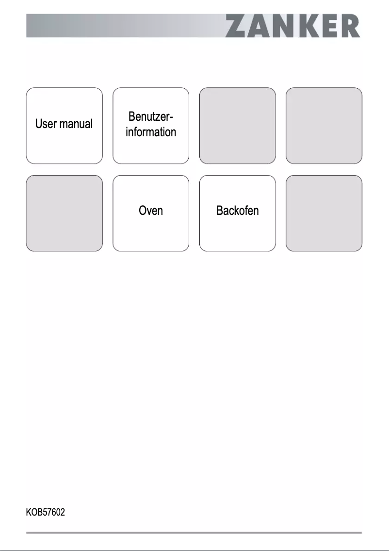 Image de la première page du manuel de l'appareil KOB57602XK