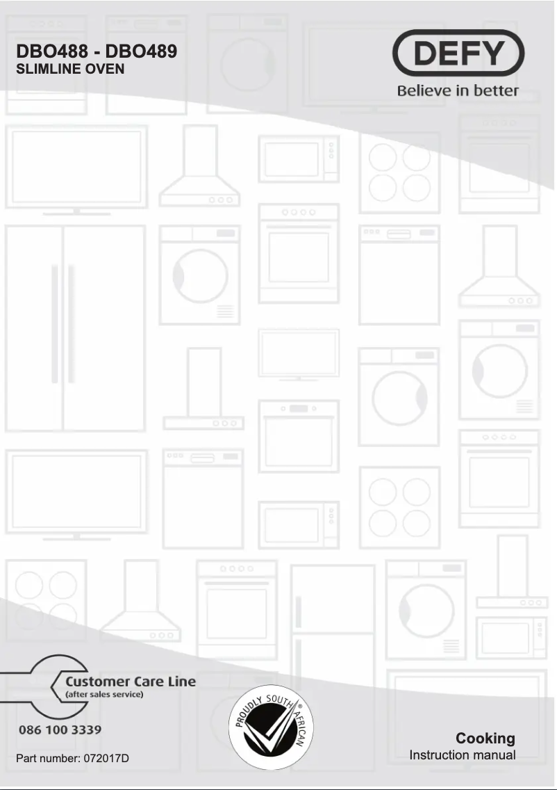Page 1 de la notice Manuel utilisateur Defy DBO489