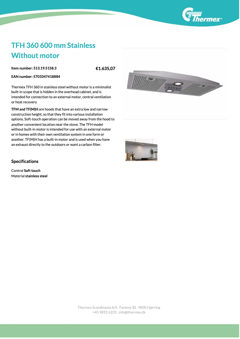 Image de la première page du manuel de l'appareil TFH 360