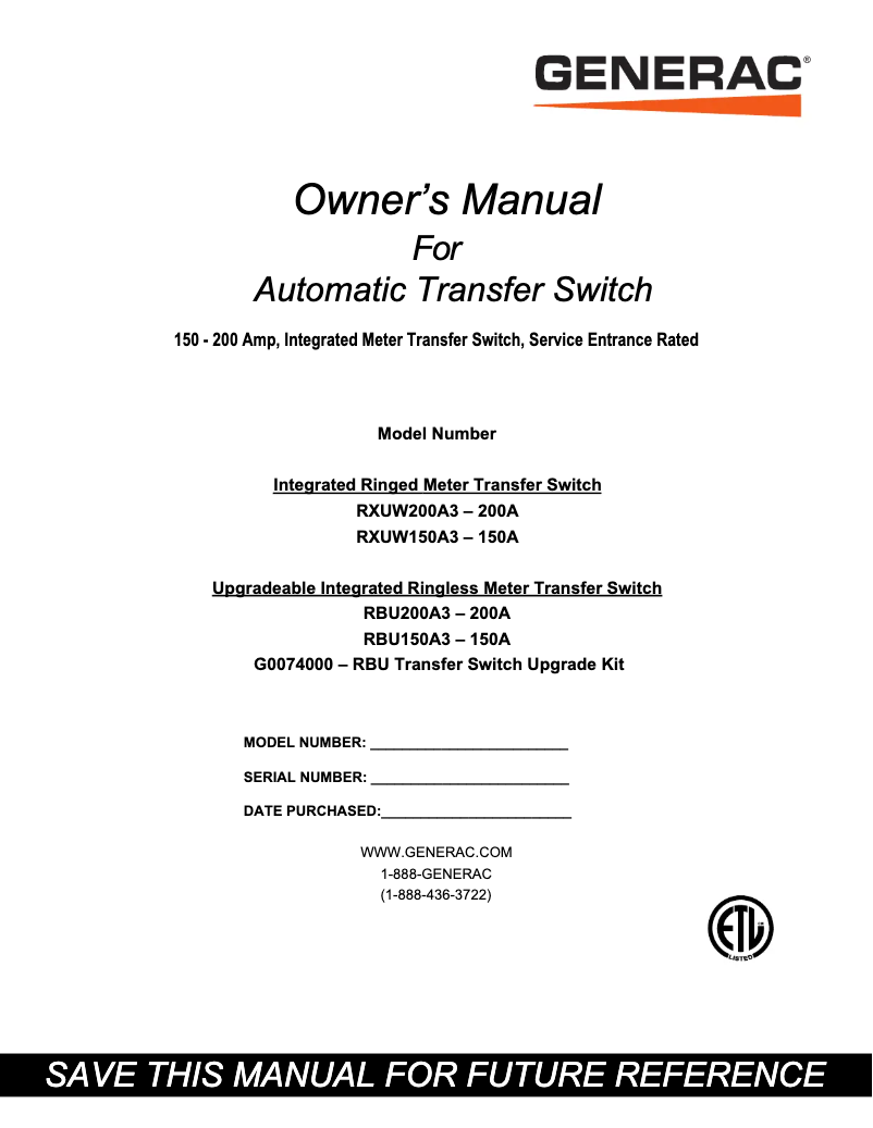 Image de la première page du manuel de l'appareil RXUW150A3