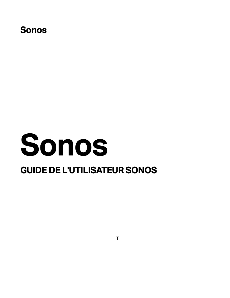 Page n°1 - Manuel utilisateur Sonos Sub Gen 3