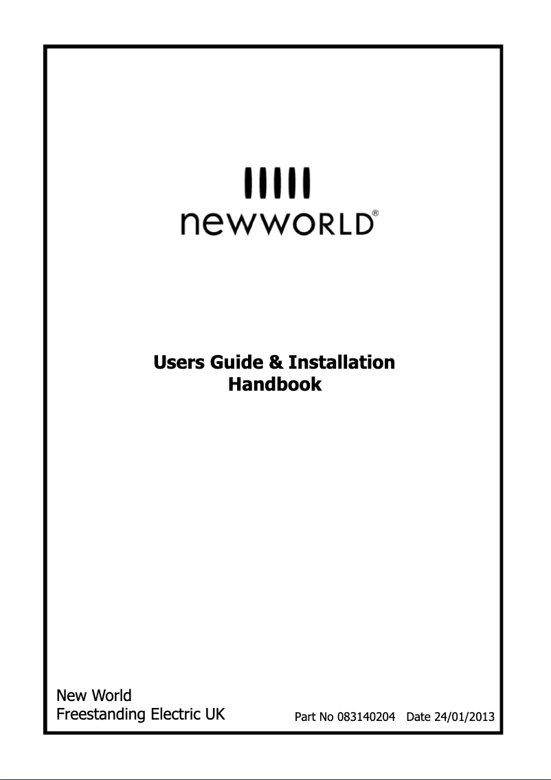 Page n°1 - Manuel utilisateur New World EC600DOm