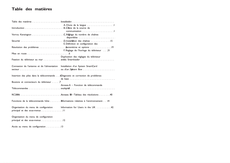 Page n°1 - Manuel utilisateur Philips 26HF7875