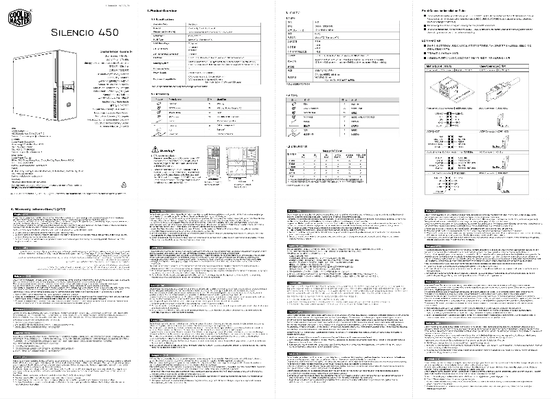 Página 1 del manual Manual de usuario Cooler Master Silencio 450