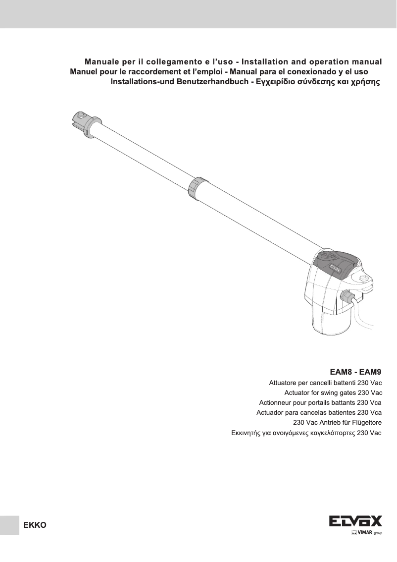 Page 1 de la notice Manuel utilisateur Vimar ELVOX EAM9.L