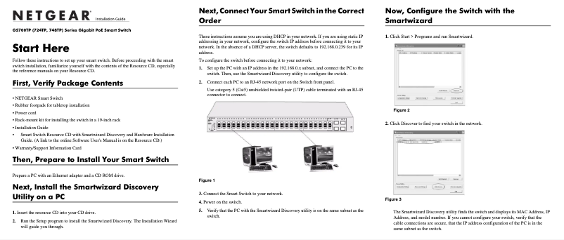 Page n°1 - Guide d'installation Netgear GS724TP