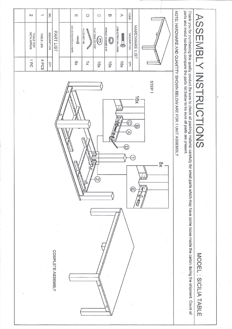 Page 1 de la notice Manuel utilisateur Talgø Sicilia