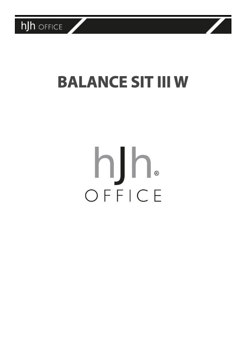 Page 1 de la notice Manuel utilisateur HJH Office BALANCE SIT III W
